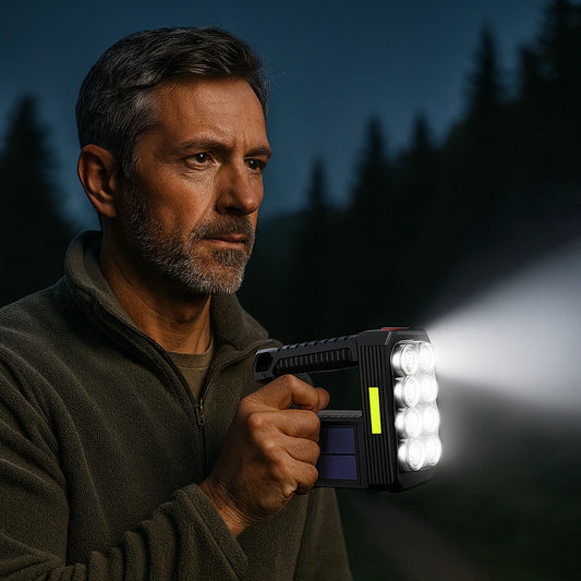 SolarBeam™ Linterna Multifuncional 8 LEDs