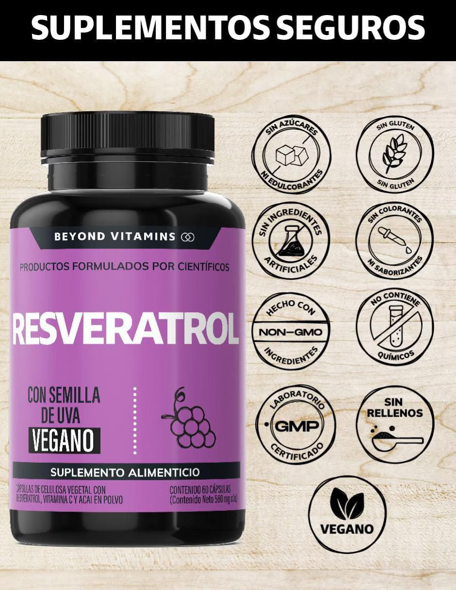 ResveraTrol™ – Poder antioxidante y juventud celular en cada cápsula