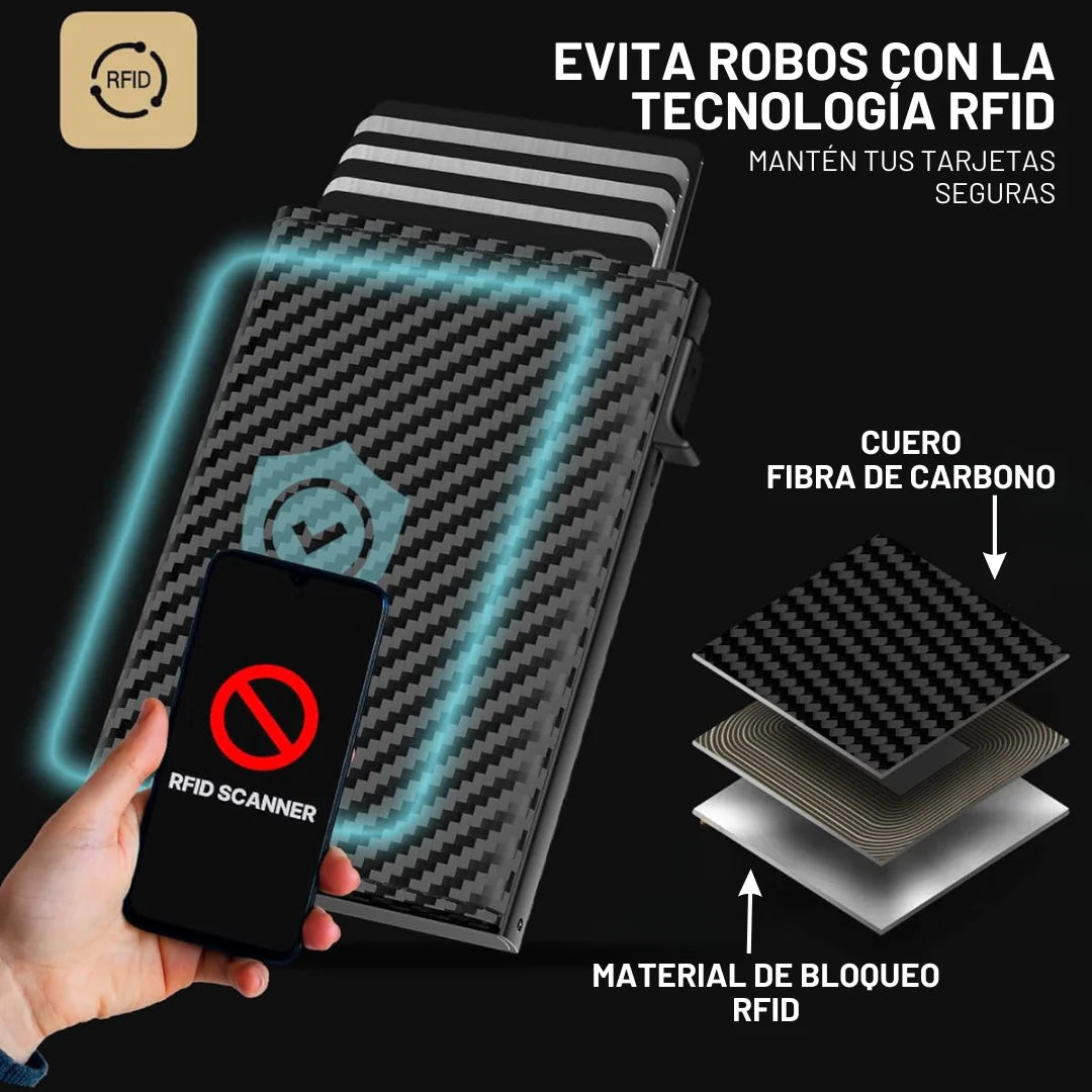 CarbonShield™ Protege tus tarjetas contra robos electrónicos