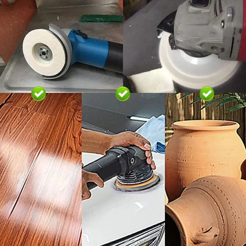 Disco Pulidor de Lana Multiusos 10 piezas + Guía Digital ¡GRATIS!