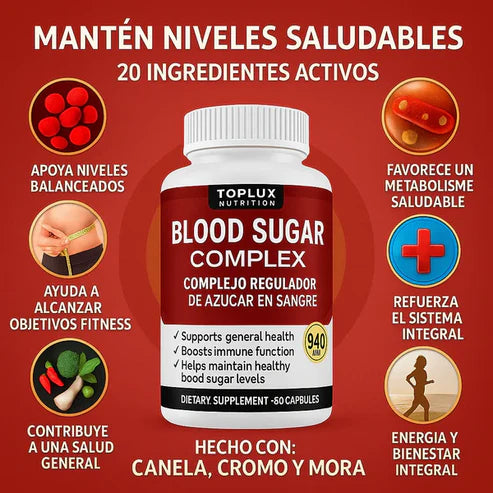 Blood Sugar Complex™ Suplemento Natural para el Azúcar en la Sangre