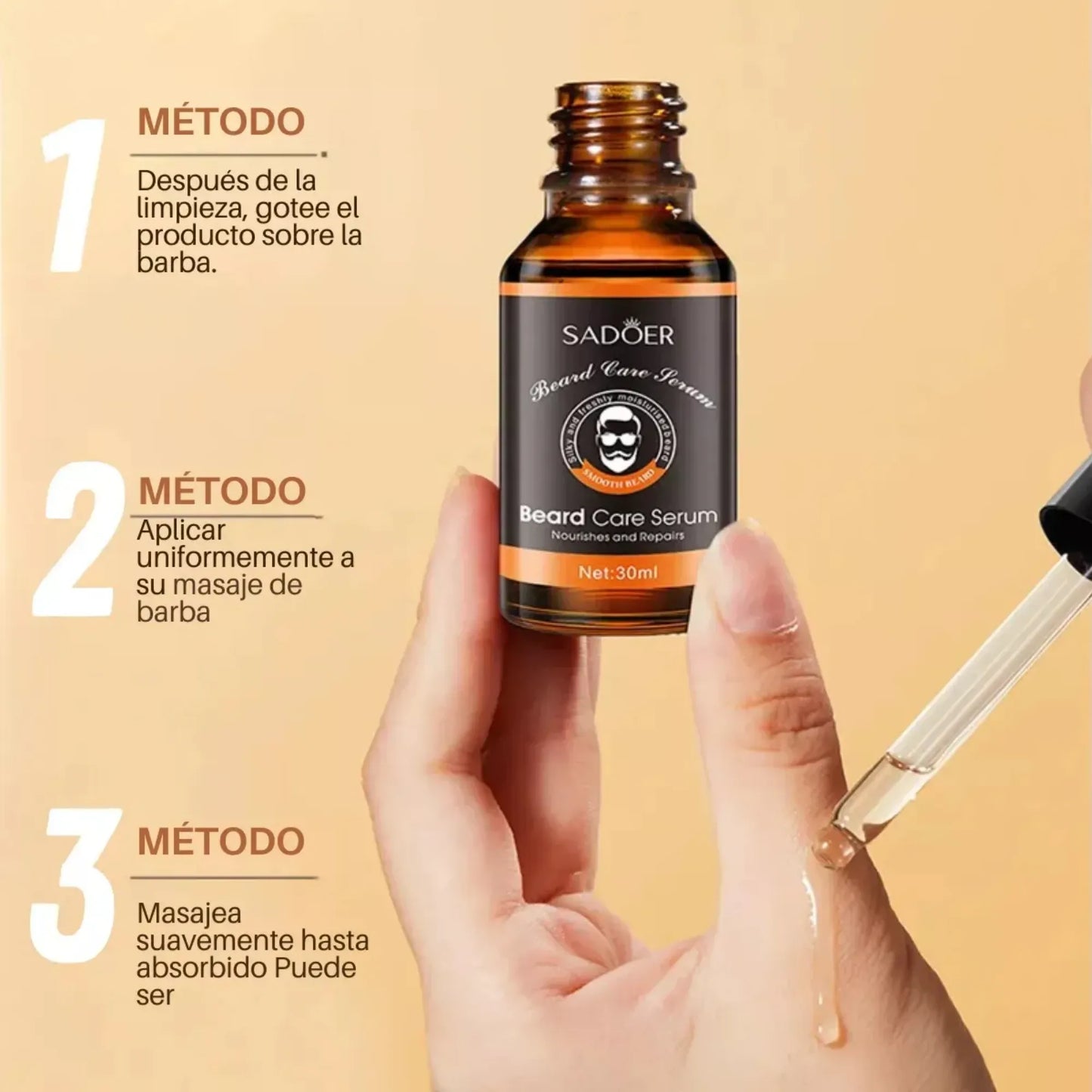 BeardBoost™ Serum para el Crecimiento de Barba y Bigote