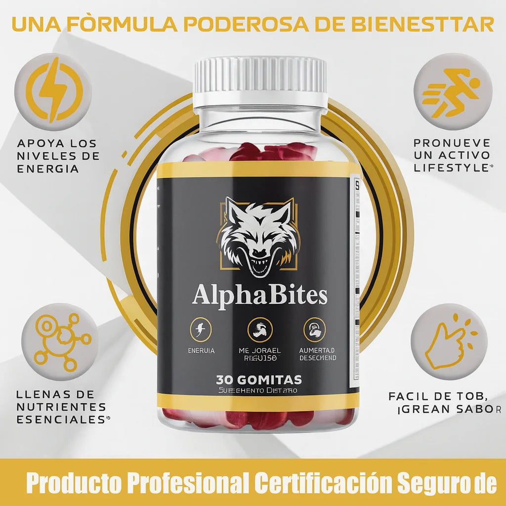 Alpha Bites™ Suplemento que Activa tu Potencia Natural 30 Gomitas