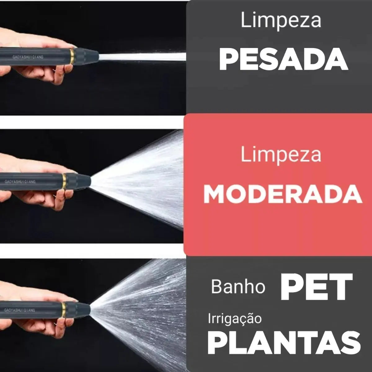 HydroJet™ Boquilla de Alta Presión para Manguera 3 en 1