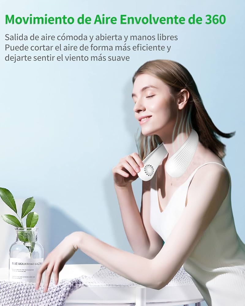 AireLuxe™ Ventilador de Cuello Portátil y ligero