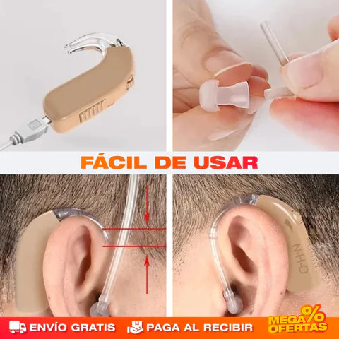 CYBER SONIC™ Audífono Amplificador Personal Sonido claro al instante 2x1