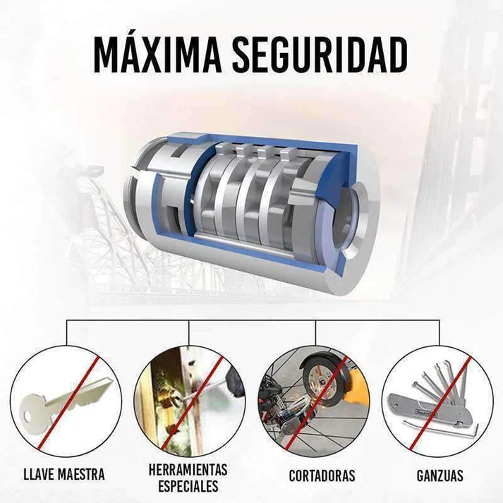 MotoSafe AlarmLock™ Candado de disco con alarma