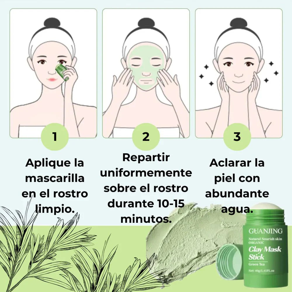 Mascarilla anti acné y puntos negros GREEN MASK™ 2 x 1