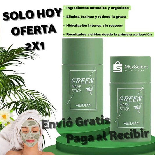 Mascarilla anti acné y puntos negros GREEN MASK™  2 x 1
