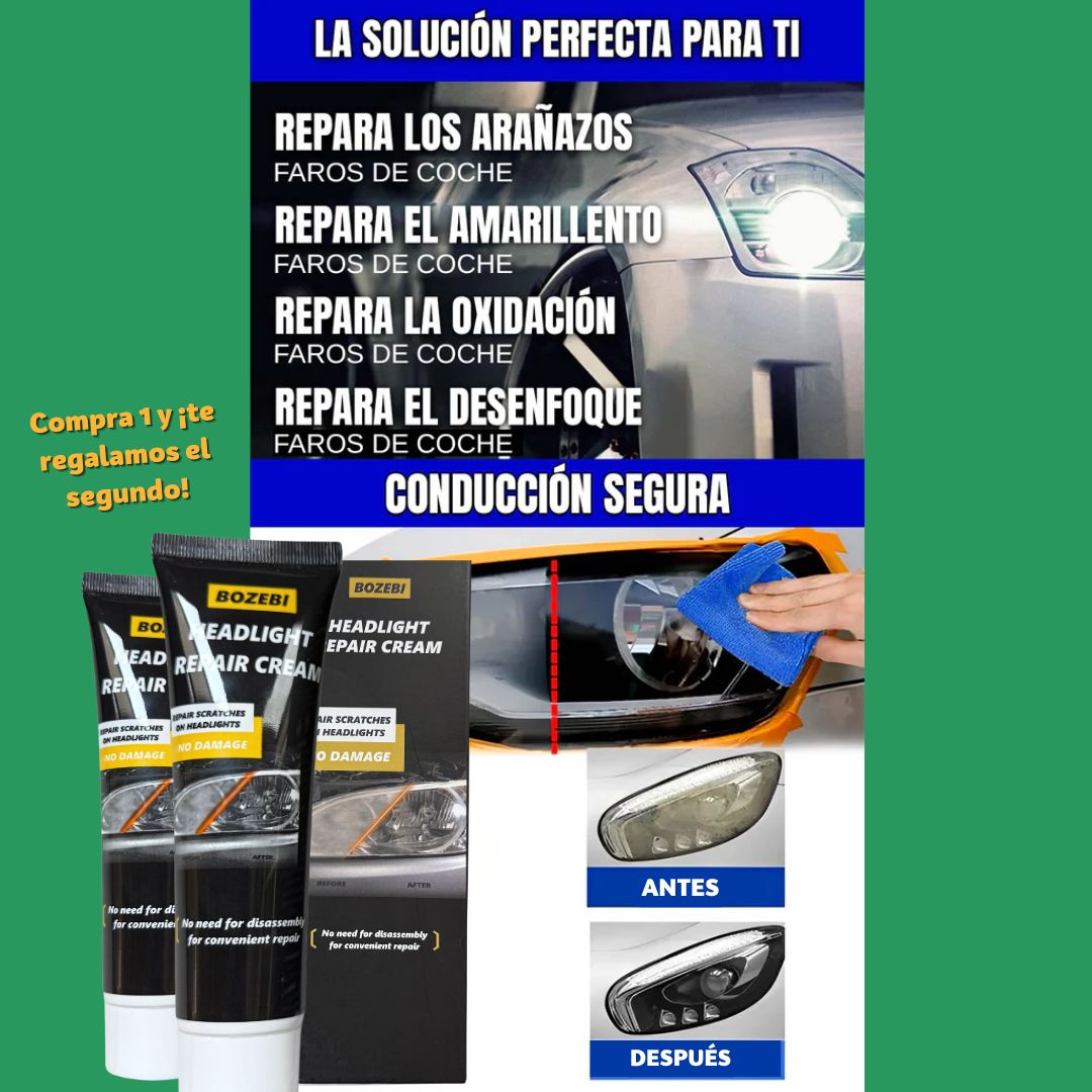 BOZEBI recupera la claridad de tus faros en minutos 2X1