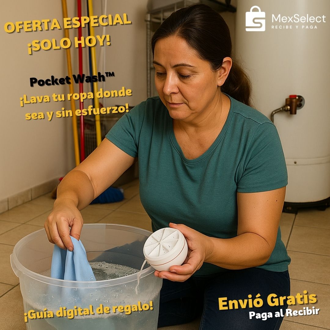 Pocket Wash™ Lava tu ropa donde sea y sin esfuerzo 2x1