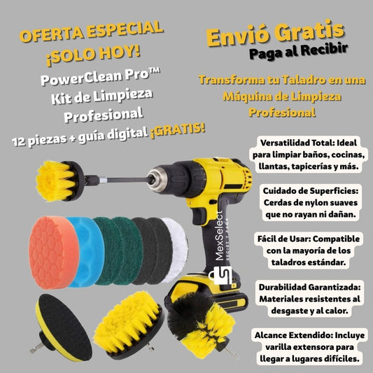 PowerClean Pro™ Kit de Limpieza Profesional De 12 Piezas