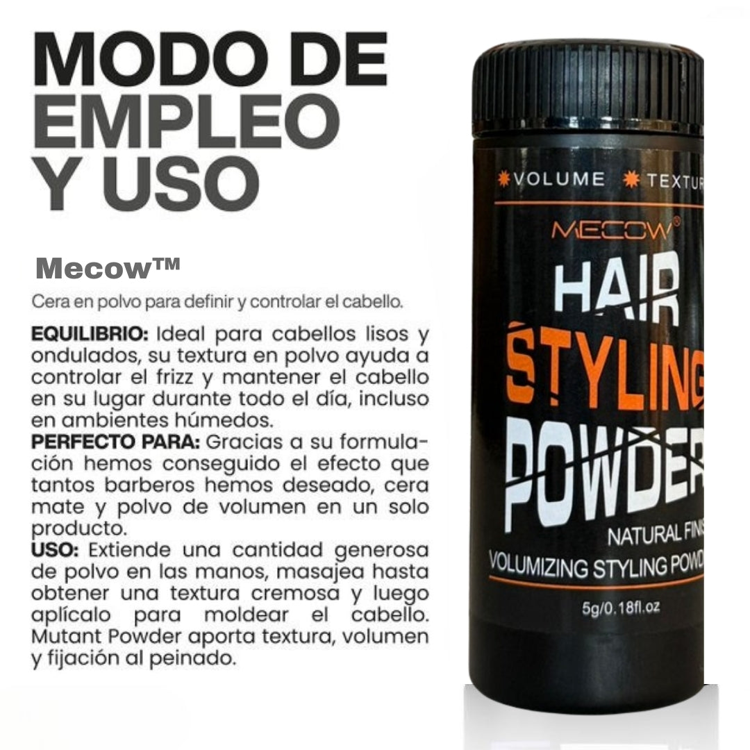 Mecow™  Polvo Capilar con Volumen, Textura y Estilo Natural 2x1