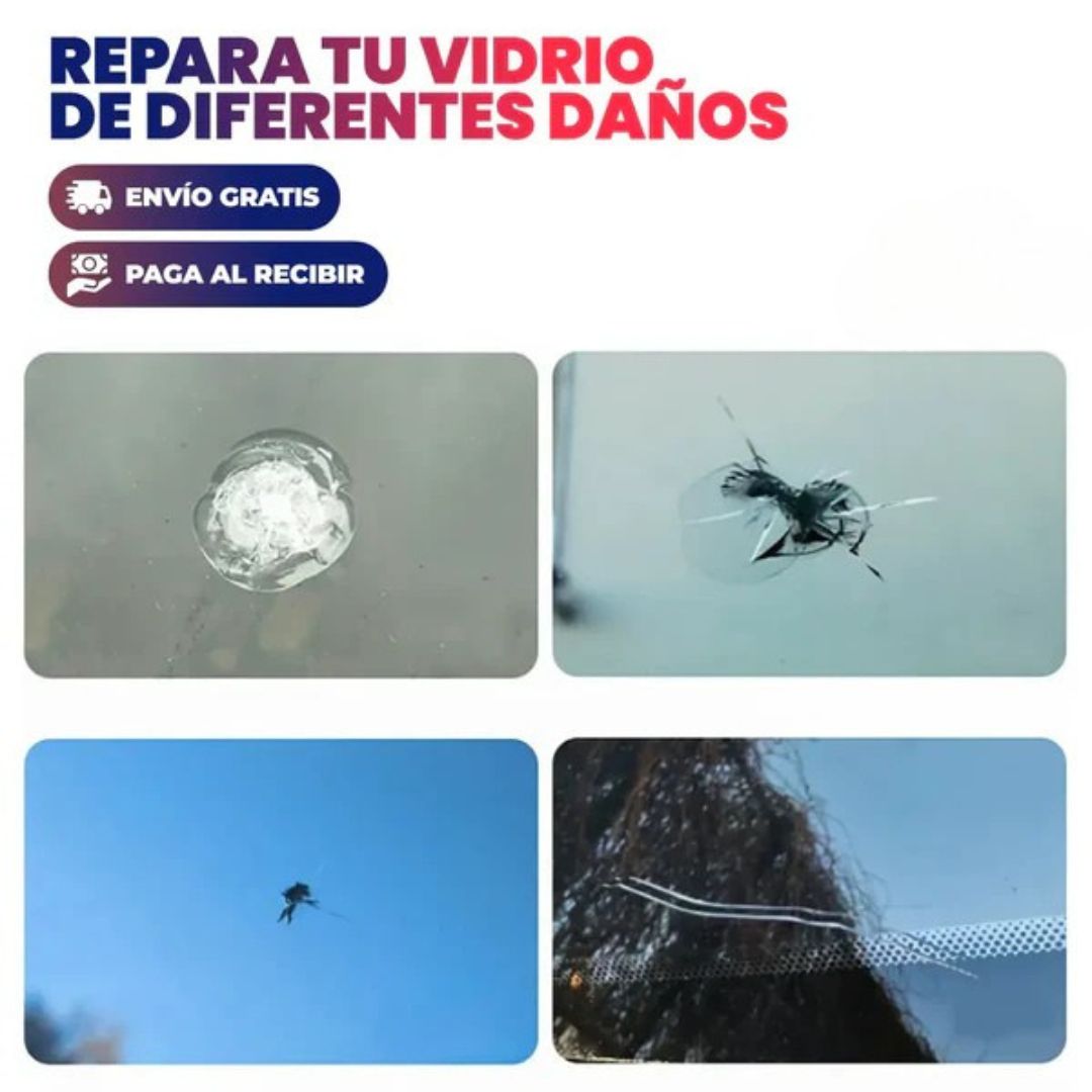 CrystalFix Ultra™ Repara grietas y arañazos en vidrios al instante, desde casa