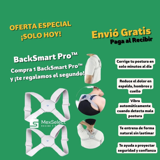 BackSmart Pro™ Corrector de Postura Inteligente 2 x 1