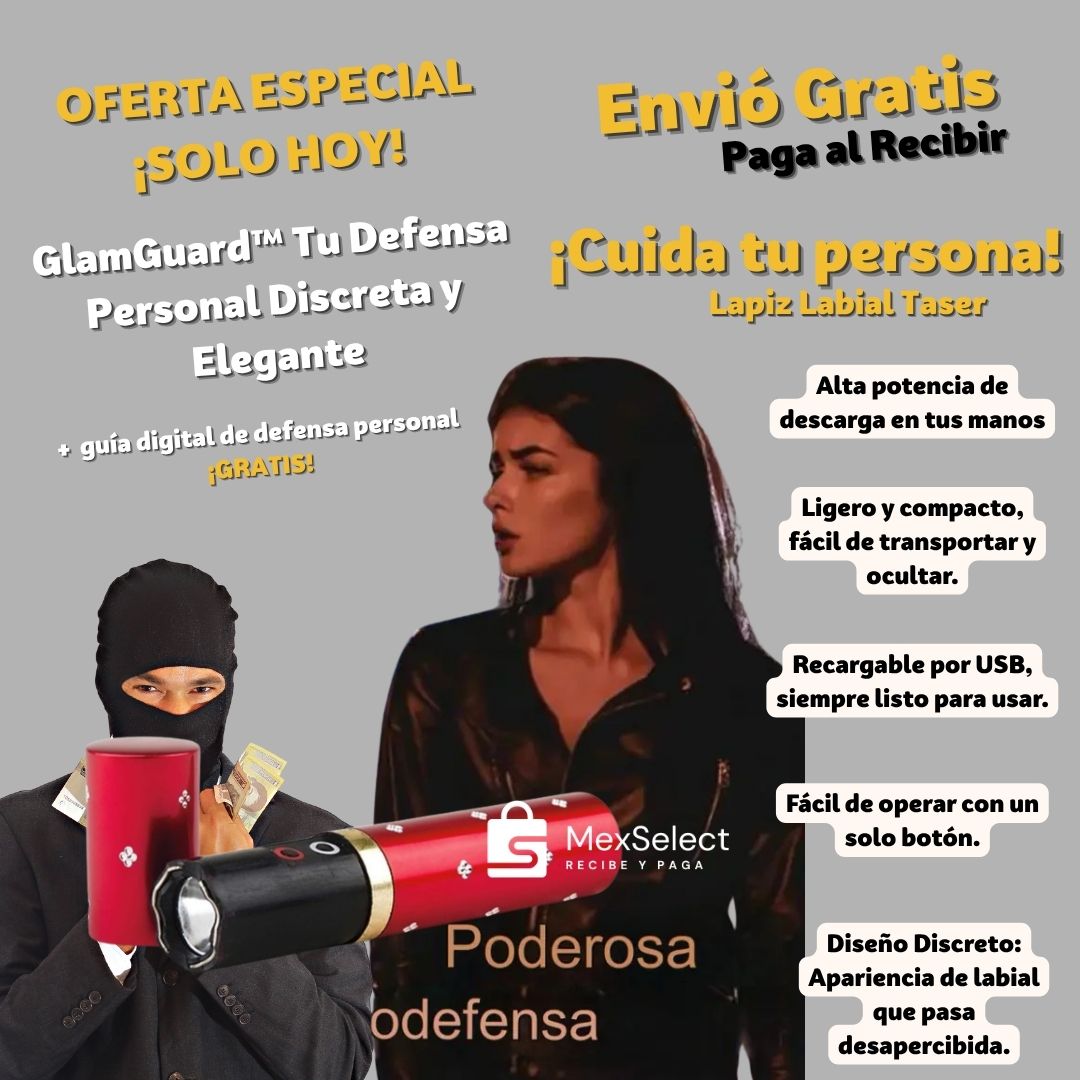 GlamGuard™ Tu Defensa Personal lápiz labial taser