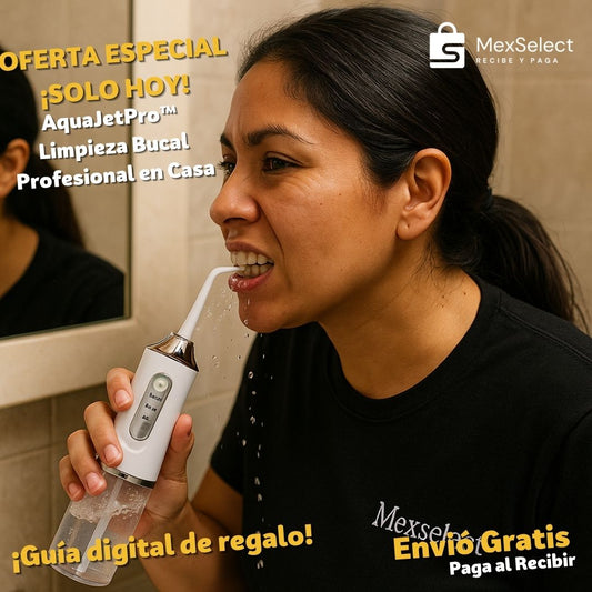AquaJetPro™  Elimina Placa y Mal Aliento en Segundos