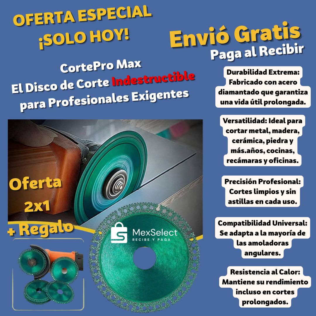 CortePro Max El Disco de Corte Indestructible para Profesionales Exigentes 2x1