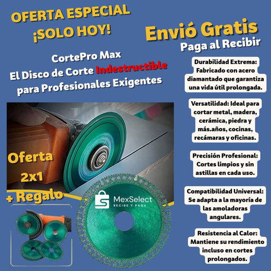 CortePro Max El Disco de Corte Indestructible para Profesionales Exigentes 2x1