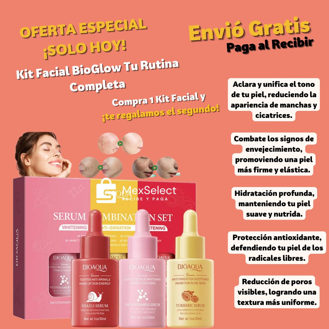 Kit Facial BioGlow Tu Rutina Completa en un Solo Kit  OFERTA 2x1