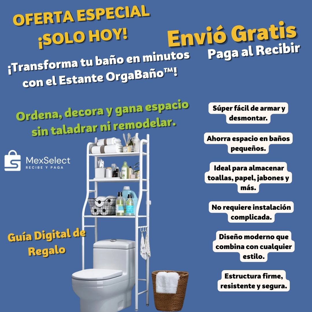 OrgaBaño™ Mueble Organizador Para Baño ¡Más Regalo!