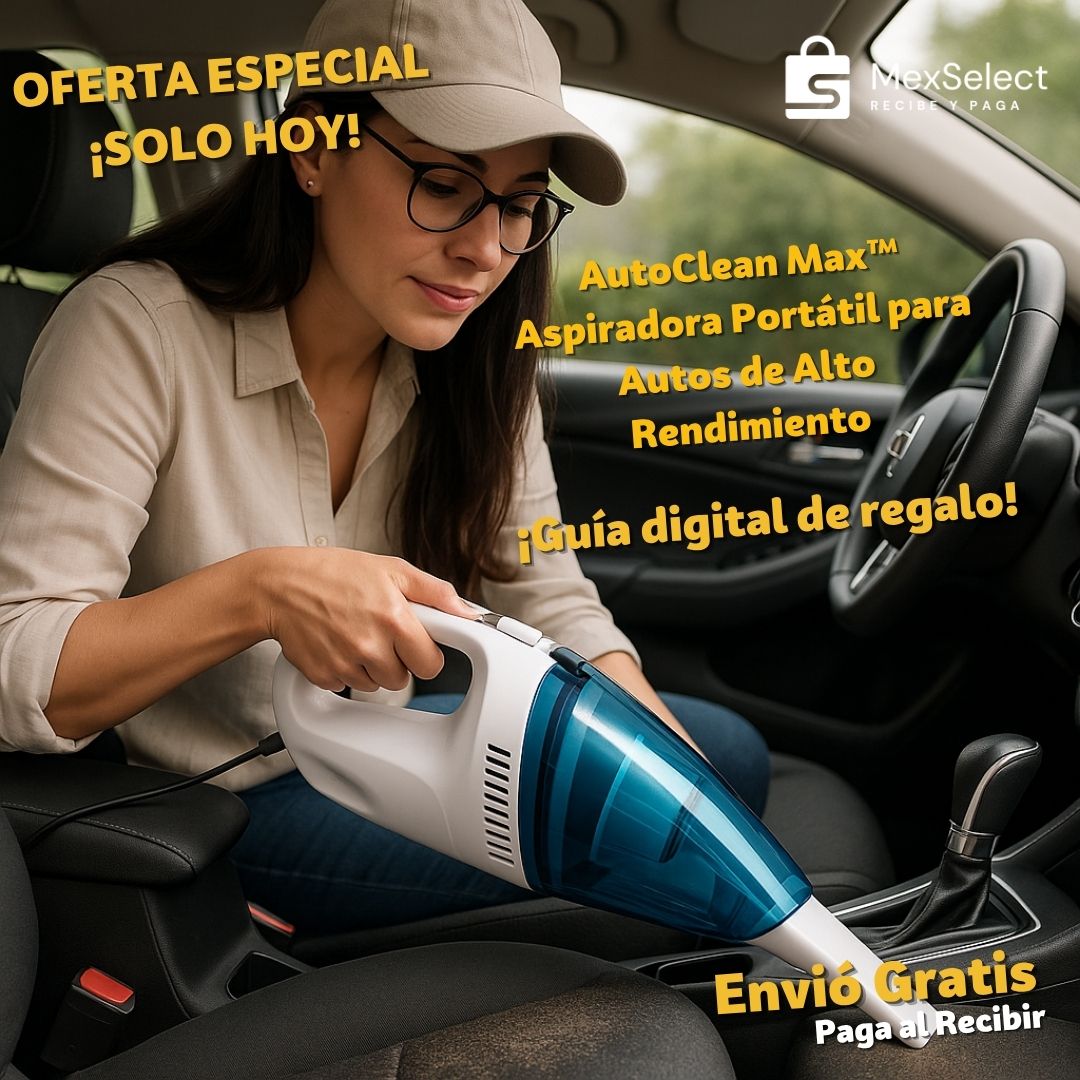 AutoClean Max™  Aspiradora Portátil para Autos de Alto Rendimiento