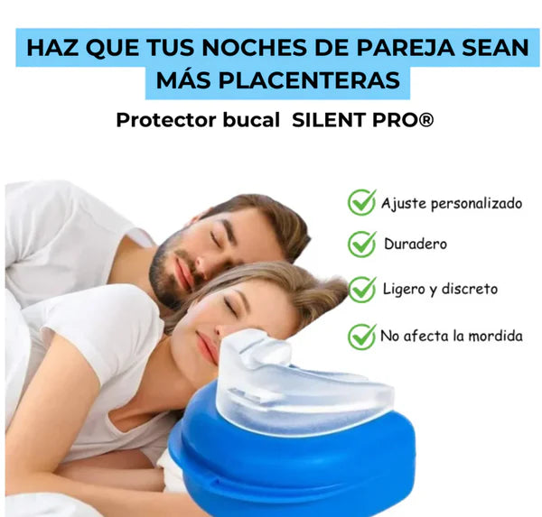 SILENT PRO™ Protector Bucal Anti‑Ronquidos para un descanso total