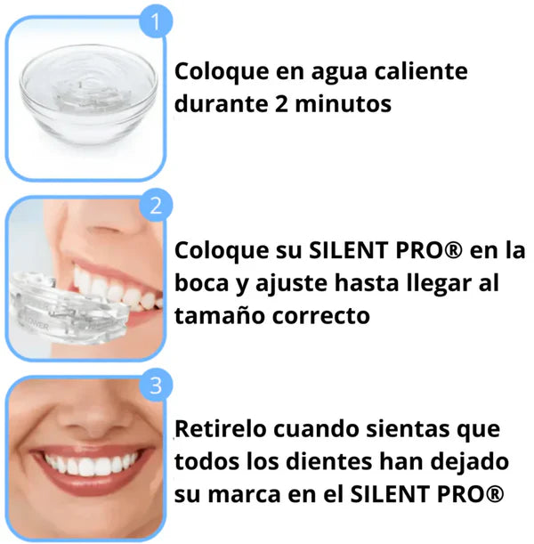 SILENT PRO™ Protector Bucal Anti‑Ronquidos para un descanso total
