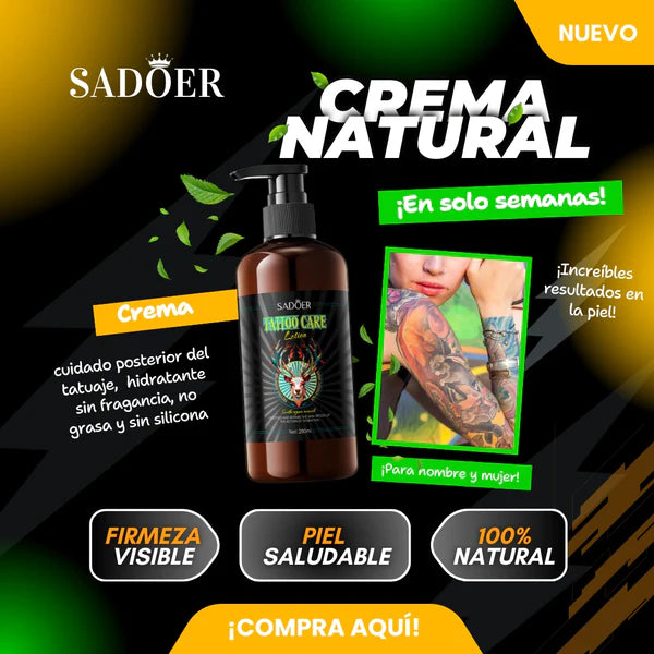 Tatto Care™  Hidrata, Protege y Realza el Color de tus Tatuajes