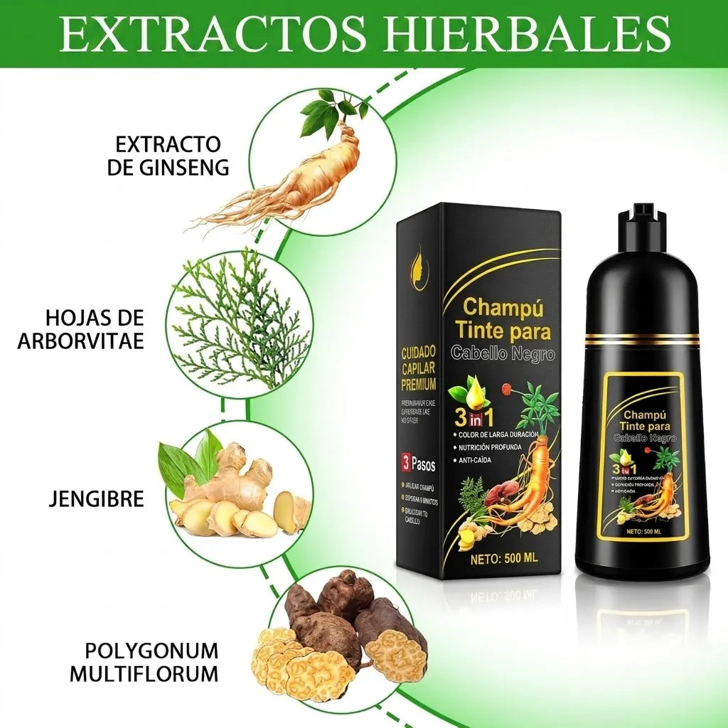 Dexe Black Shampoo™ Tinte Negro Anti Canas 500ml