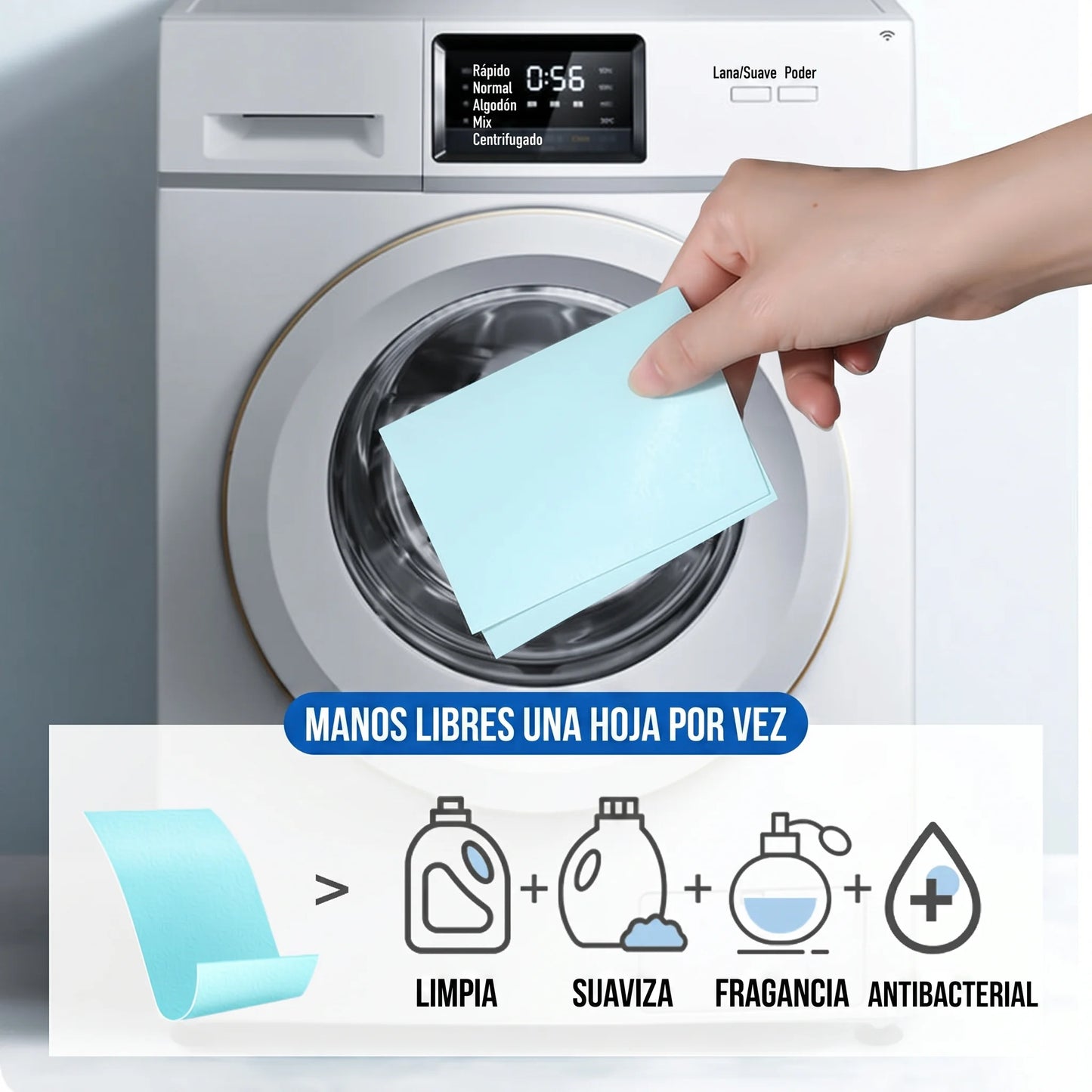 WashSheet™ 30 Laminas de Detergente Compacto Ecológico