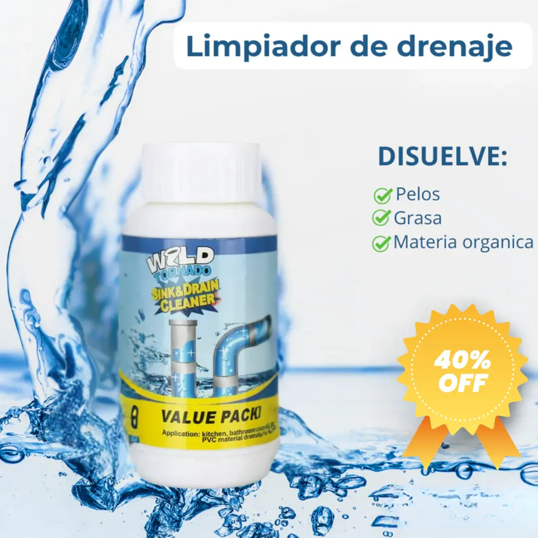 WildTornado Elimina bloqueos en tus tuberías  y drenaje en minutos 2x1