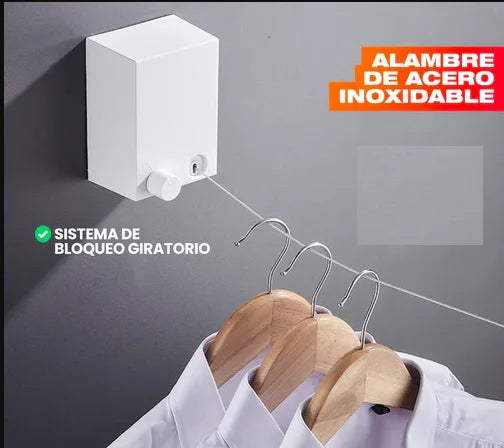 FlexiTen Pro™ Tendedero Retractil De Acero Inoxidable