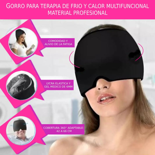 MigraZen™ Gorro de Gel Terapéutico para Alivio de Migraña y Tensión