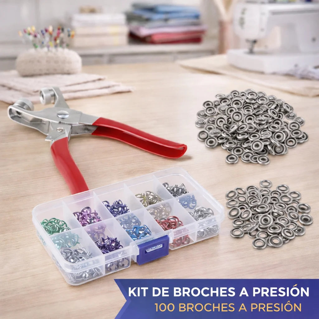 SnapFix Pro™ Kit para Colocar Botones a Presión 100 Botones