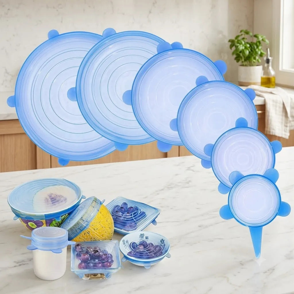 FreshSeal™ Tapas de Silicon Reutilizables 18 Piezas