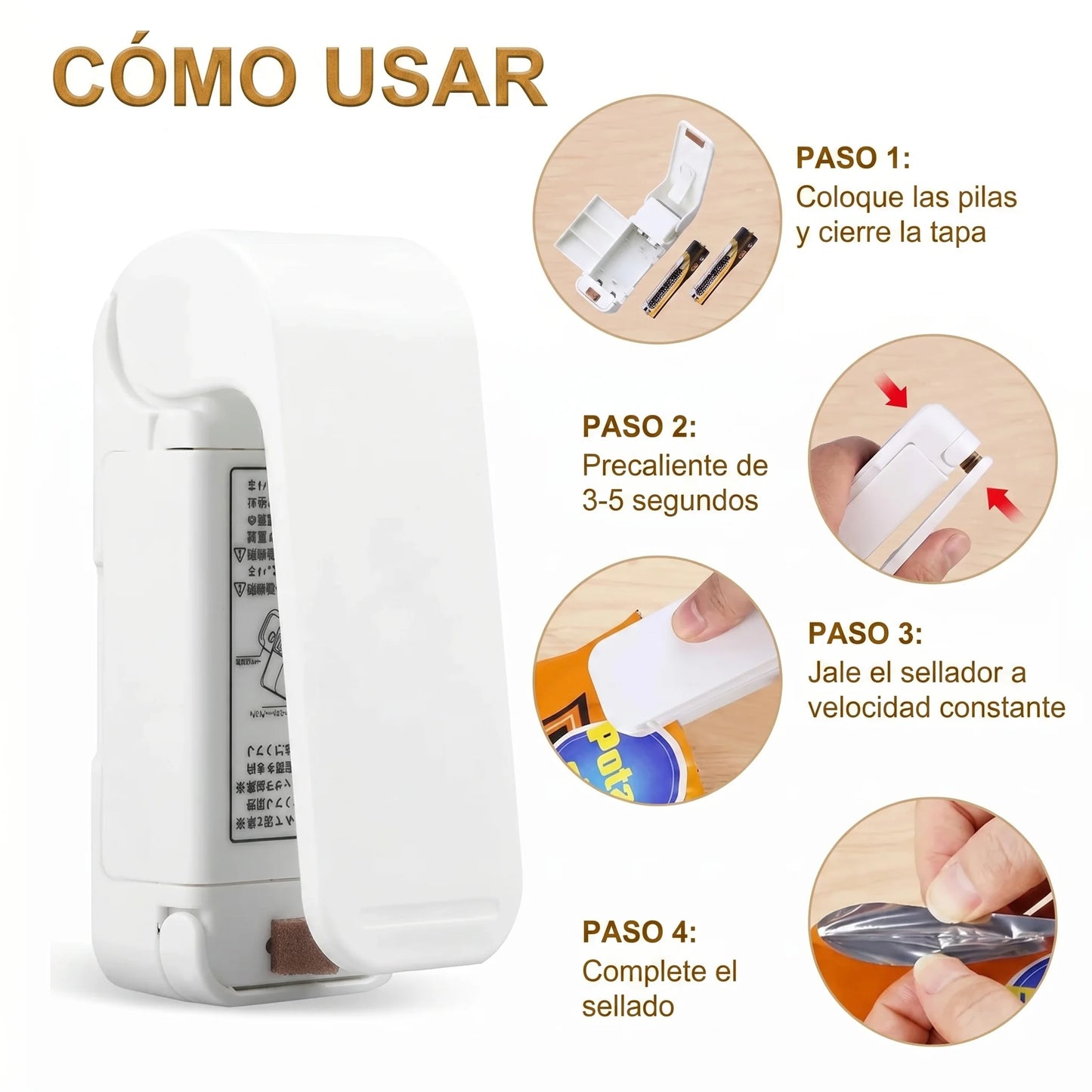 FreshClip™ Mini Sellador Portátil para Bolsas