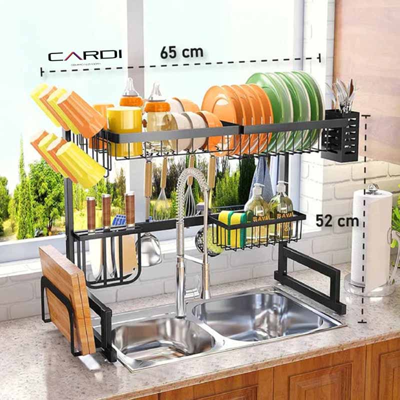 Organiza tu Cocina con Estilo: Escurridor de Platos de 2 Niveles de Acero Inoxidable