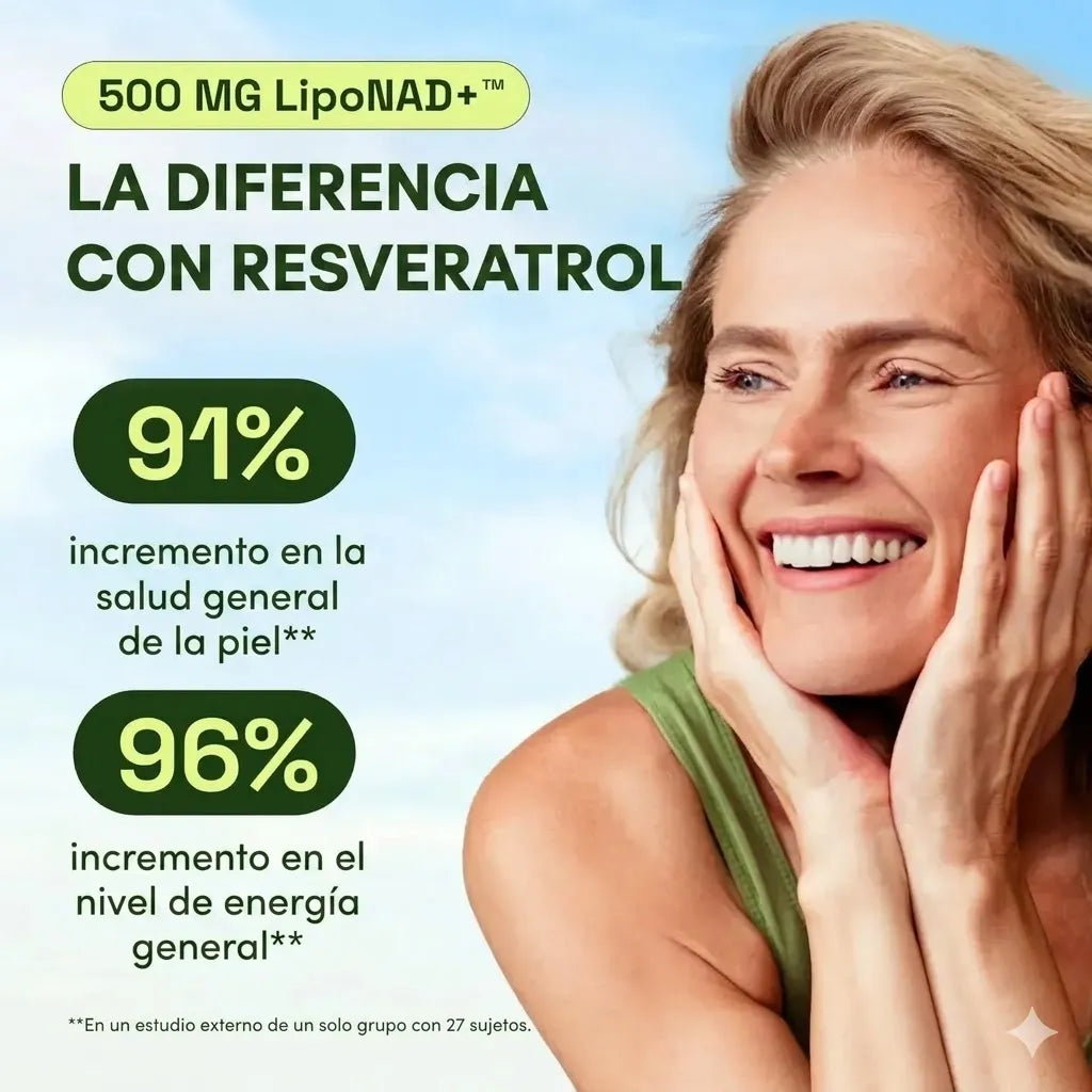 NAD+ Advanced™ Suplemento Premium con NAD+ y Resveratrol