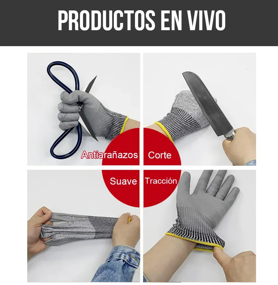 CutSafe™ Guantes de Seguridad Anticorte Nivel 5