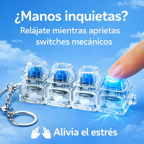 ClickCalm™ Llavero Antiestrés con Botones Tipo Teclado