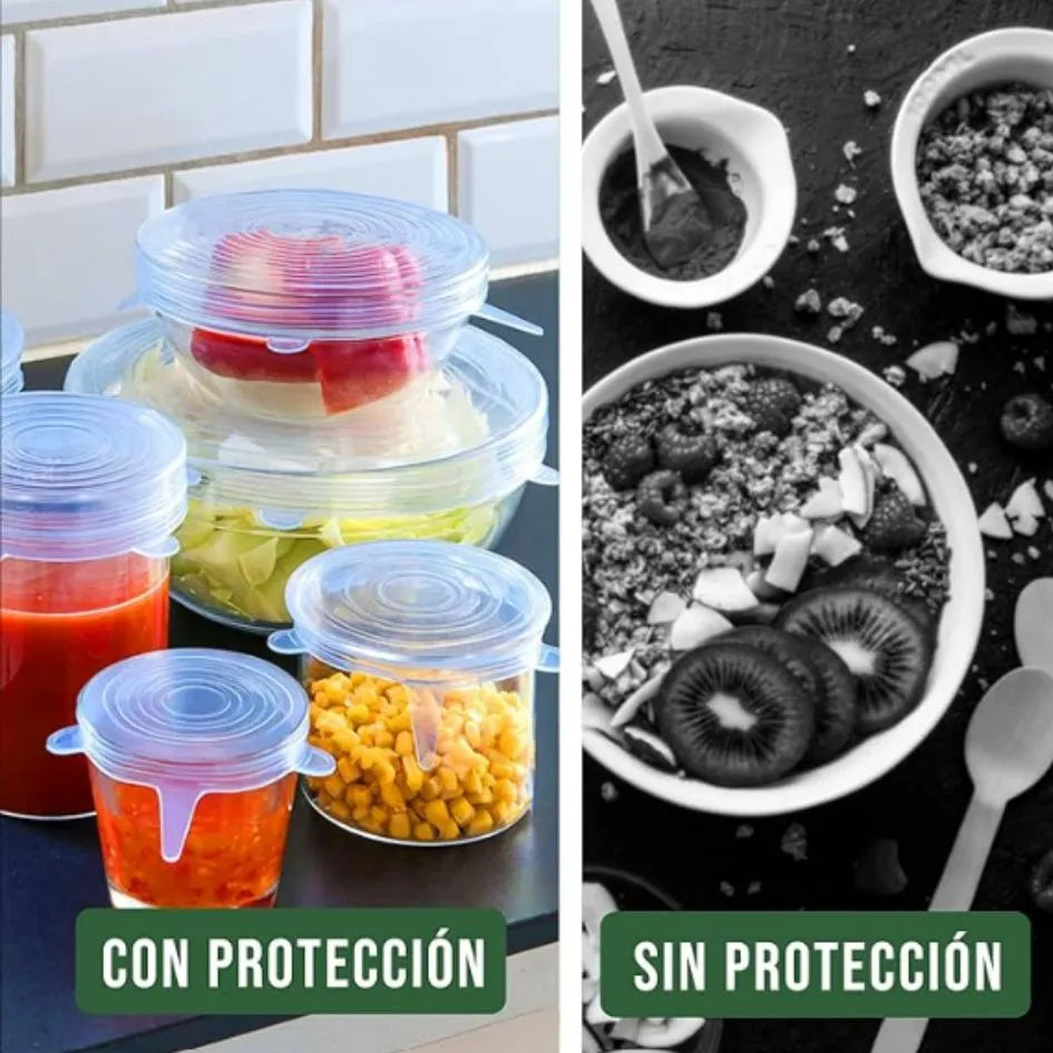 FreshSeal™ Tapas de Silicon Reutilizables 18 Piezas