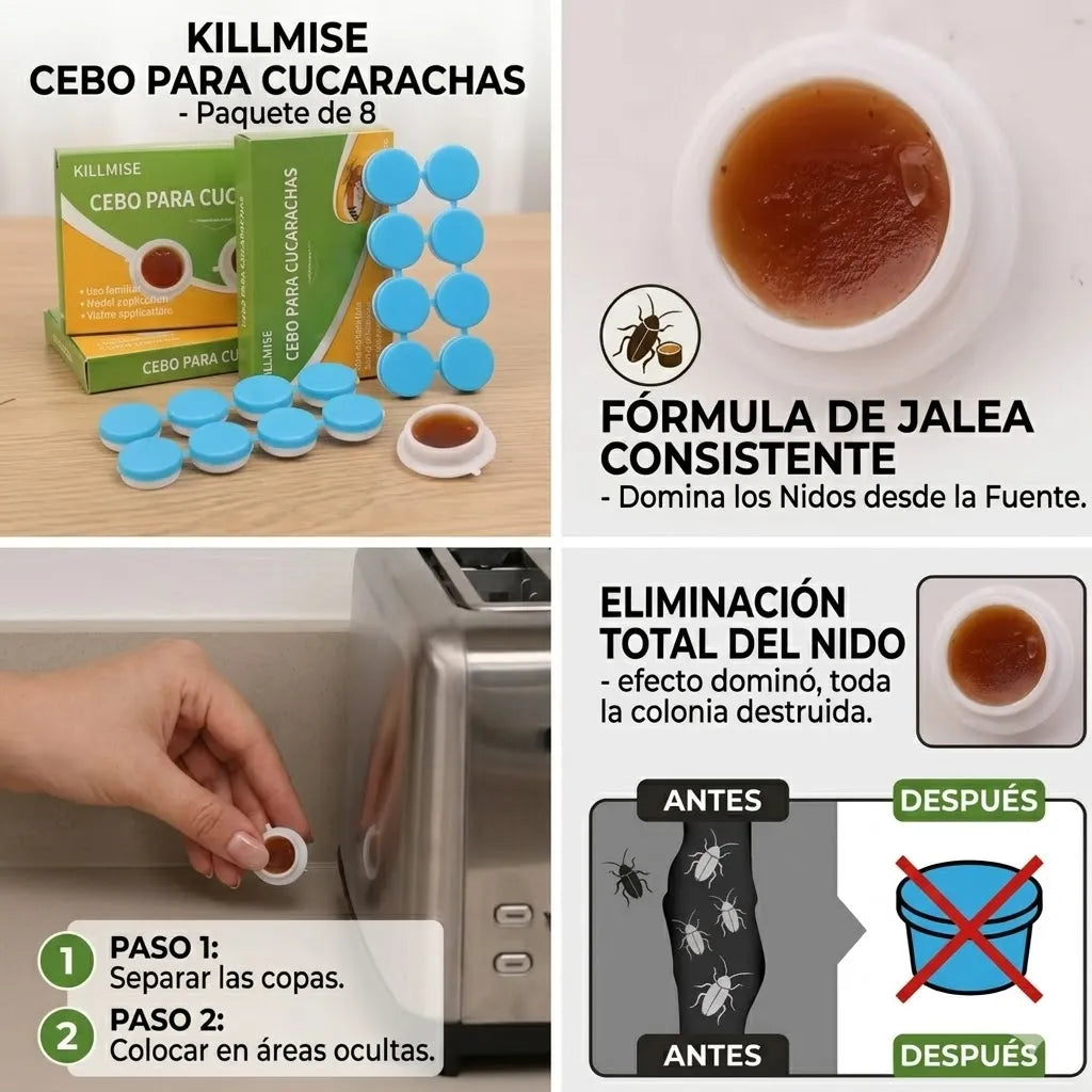 RoachKill™ Repelente de Cucarachas 8 Piezas