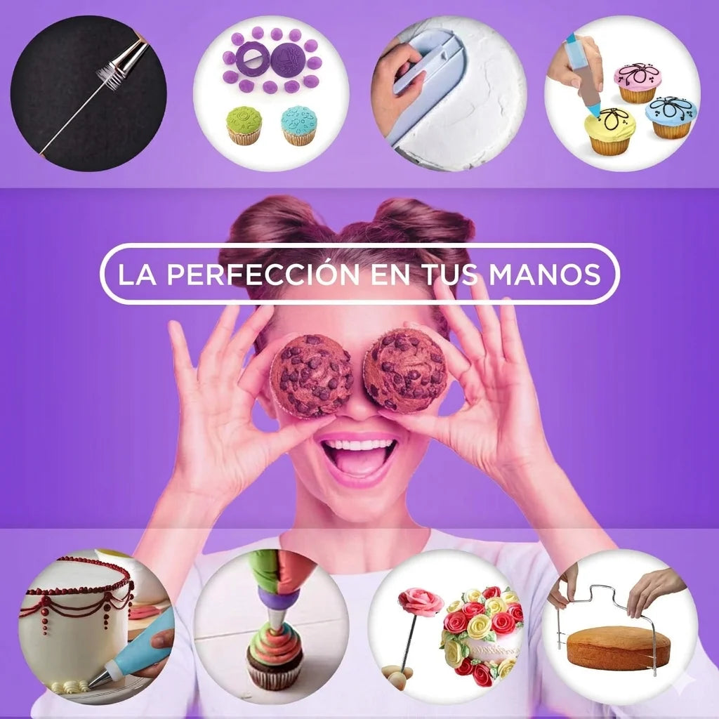 MasterCake Pro™ El Kit de 137 Piezas para Repostería