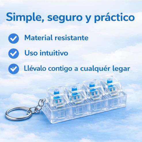 ClickCalm™ Llavero Antiestrés con Botones Tipo Teclado
