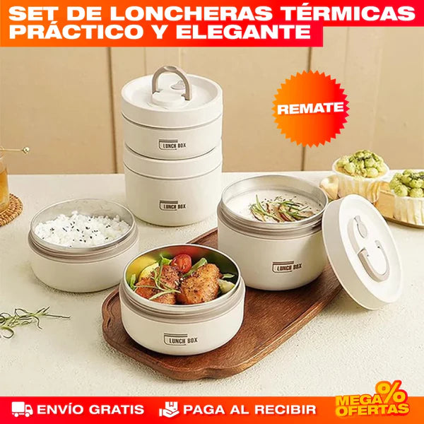 LunchBox™ Loncheras Elegantes y Térmicas de Acero Inoxidable