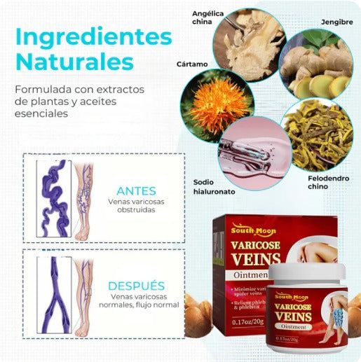 Varicose Veins™ Alivio Natural y Visible para tus Piernas con Várices