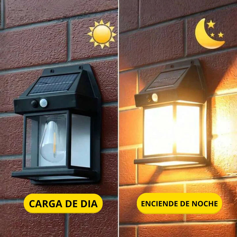 LuzGuard™  Iluminación solar inteligente para exteriores 2x1