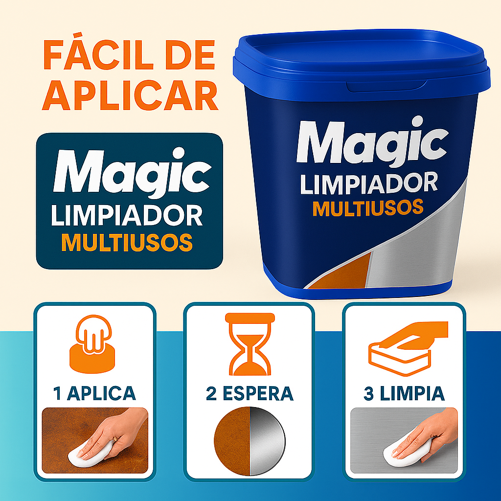 Magic Limpiador™ Elimina grasa, óxido y manchas sin dañar tus superficies 2x1