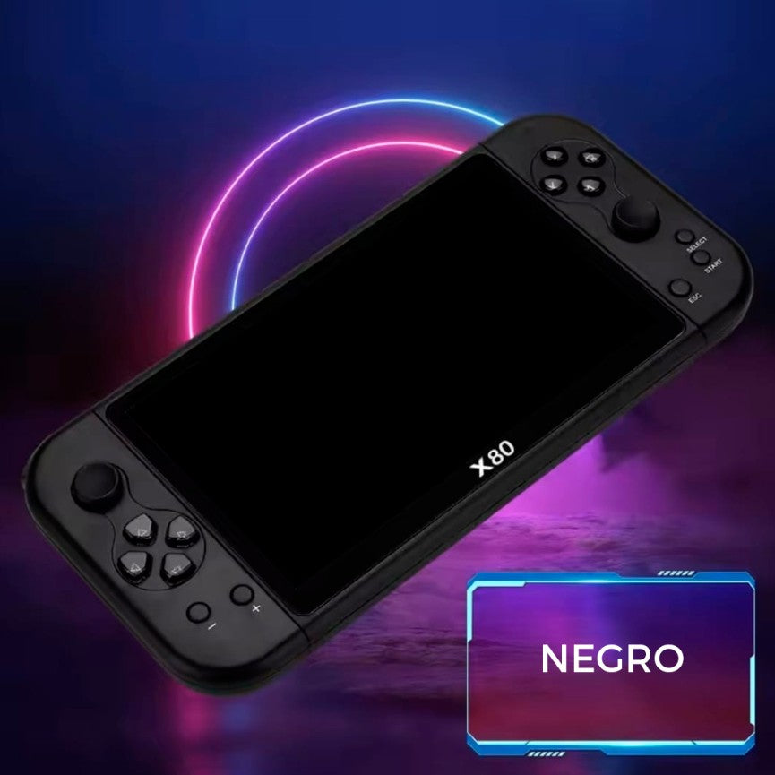 Consola Portátil X80™ Más de 20,000 juegos clásicos y modernos en tu bolsillo